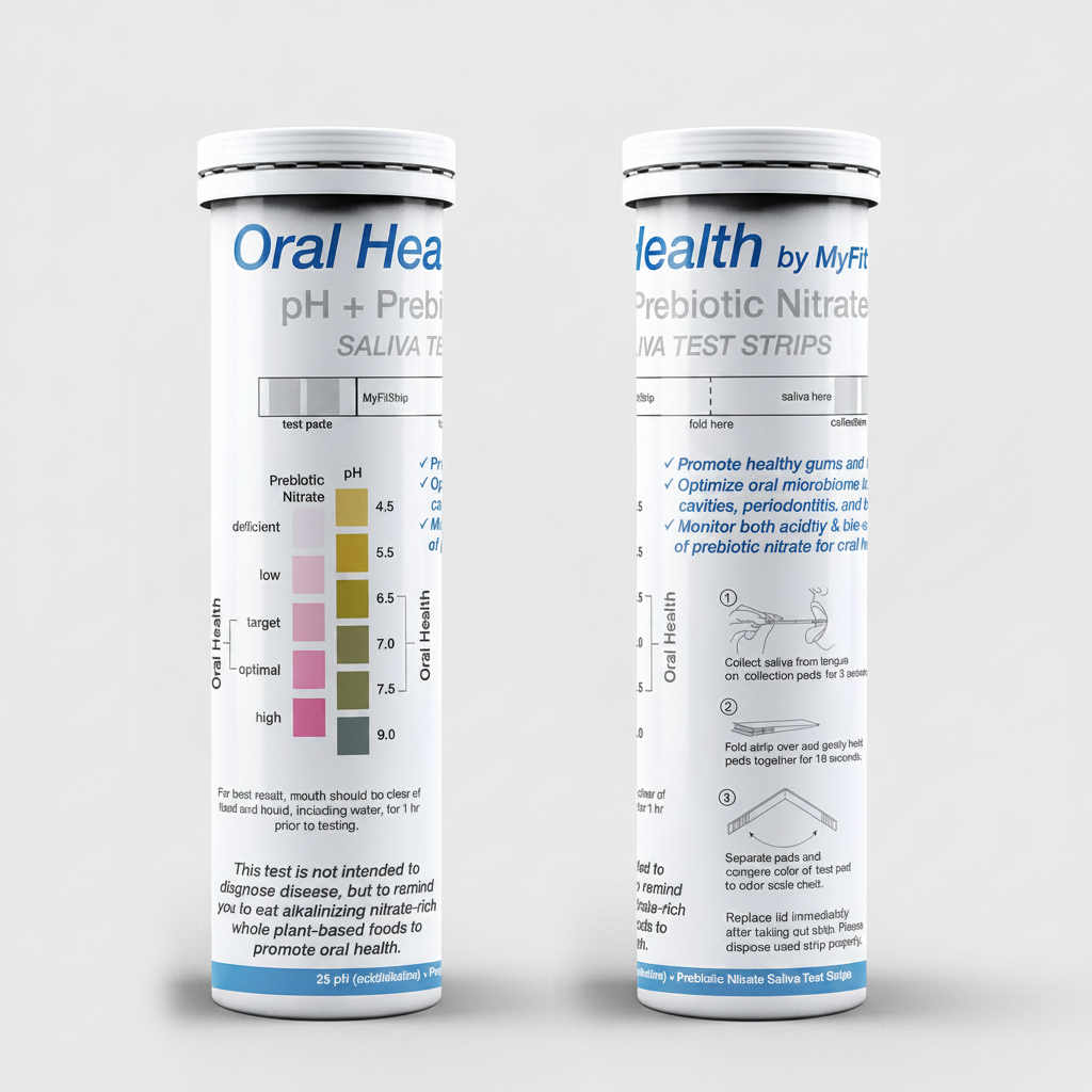 MyFitStrip Oral Wellness Saliva Strips on white background