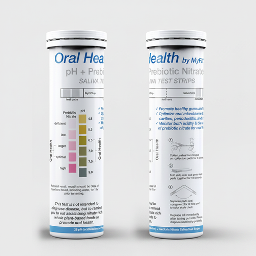 MyFitStrip Oral Wellness Saliva Strips on white background